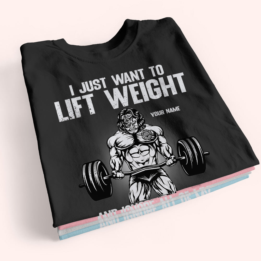 Gym Custom Shirt Lift Weight And Ignore All Of My Old Man Problems Personalized Gift For Dad Grandpa Husband