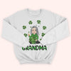 Grandma Custom Shirt With Grandkids Names Patrick&#39;s Day Personalized Gift