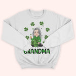 Grandma Custom Shirt With Grandkids Names Patrick's Day Personalized Gift