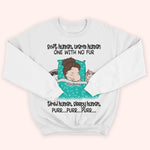 Cat Custom Shirt Soft Human Tired Human Sleepy Human Personalized Gift