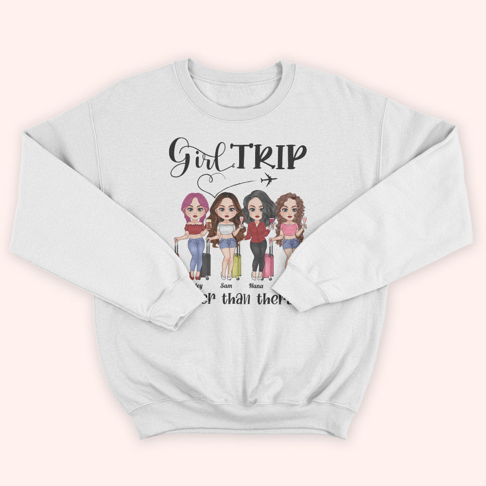 Bestie Custom Shirt Girl Trip Cheaper Than Therapy Personalized Best Friend Gift