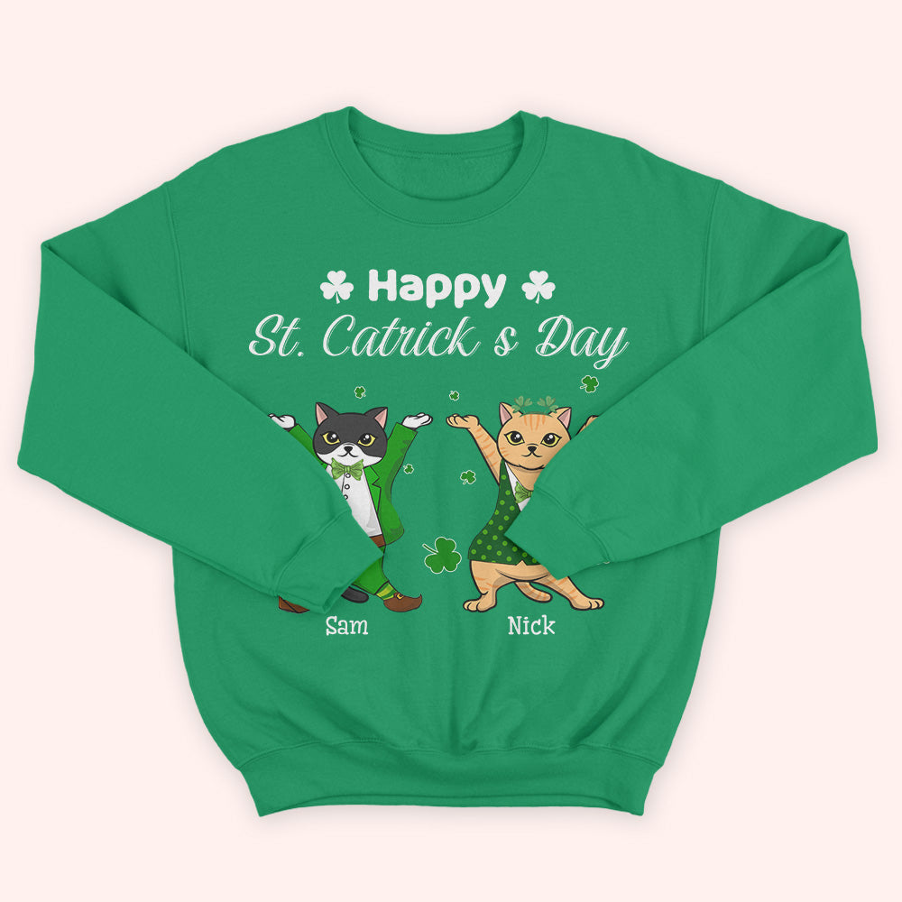 Cat Custom Shirt Happy St Catrick's Day Personalized Patricks Gift