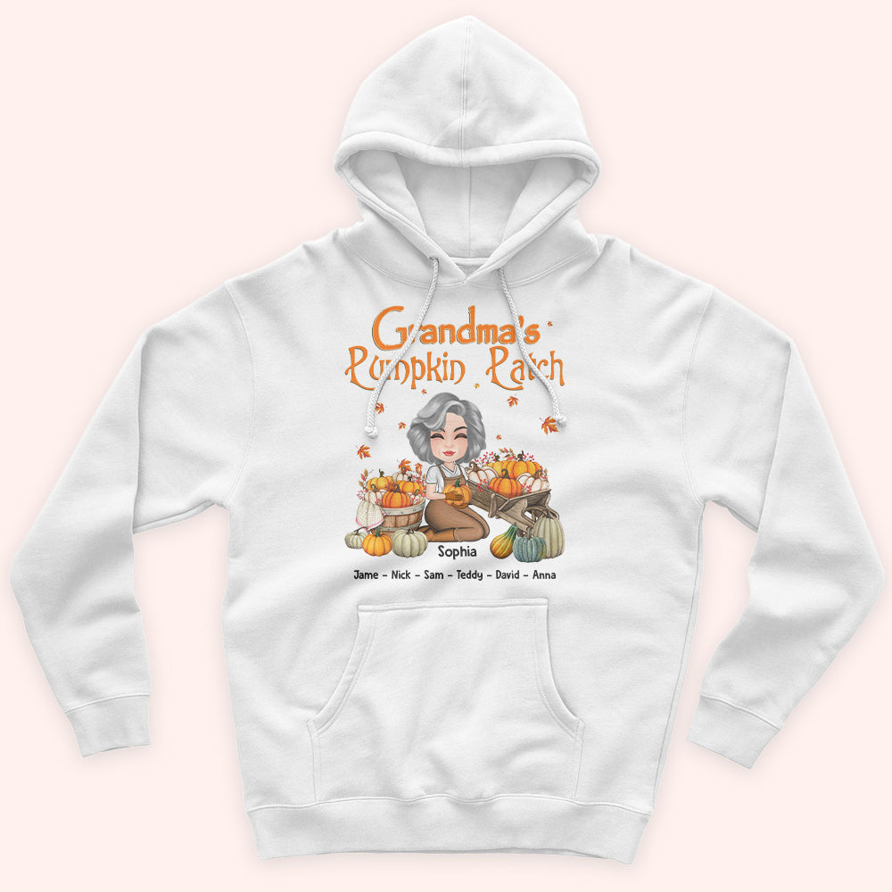 Halloween Custom Shirt Grandma's Pumpkin Patch Personalized Gift