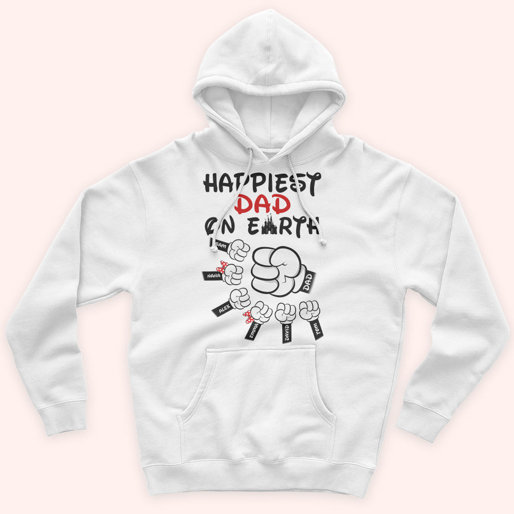 Dad Custom Shirt Happiest Dad On Earth Personalized Gift