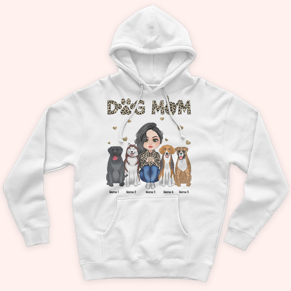 Dog Mom Custom Shirt Leopard Personalized Gift For Dog Lover