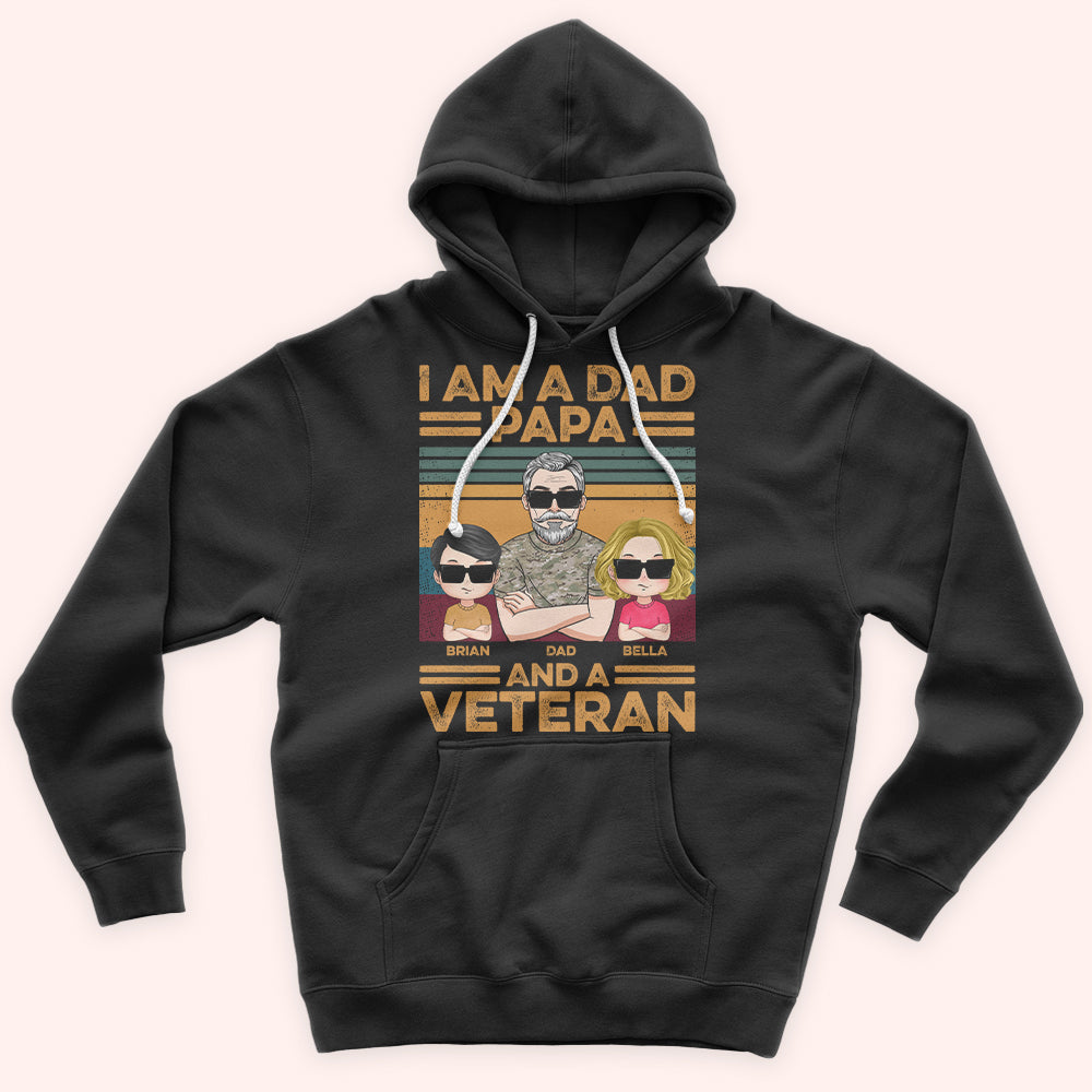 Veteran Custom Shirt I Am A Dad Papa And A Veteran Personalized Gift