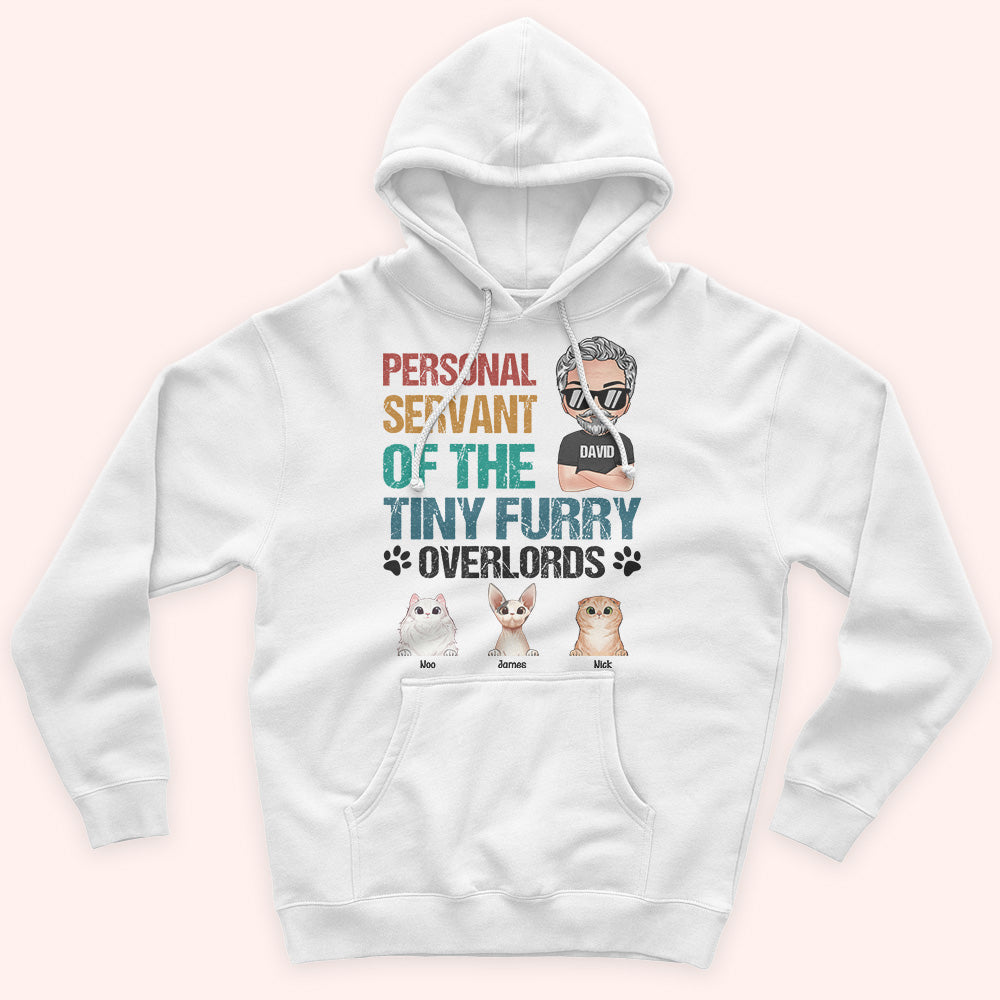 Cat Custom Shirt Personal Servant Of The Tiny Furry Overlords Personalized Gift