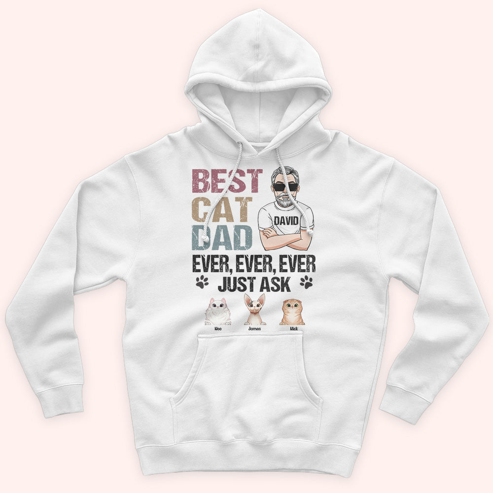 Best Cat Dad Ever Custom Shirt Personalized Gift For Cat Lover