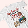 Dog Lady Custom Shirt Rockin The Dog Mom Life Personalized Gift For Dog Lover