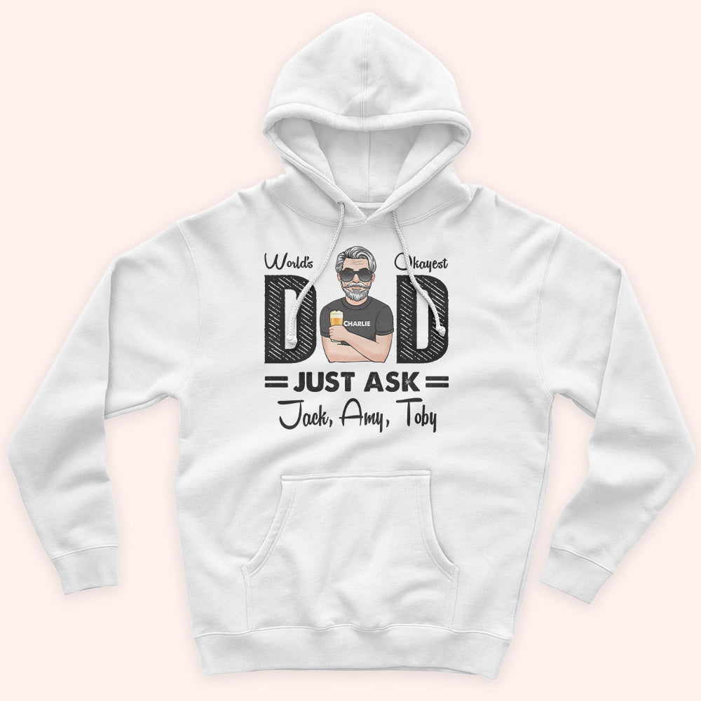 Dad Custom Shirt World's Okayest Dad Father's Day Personalized Gift