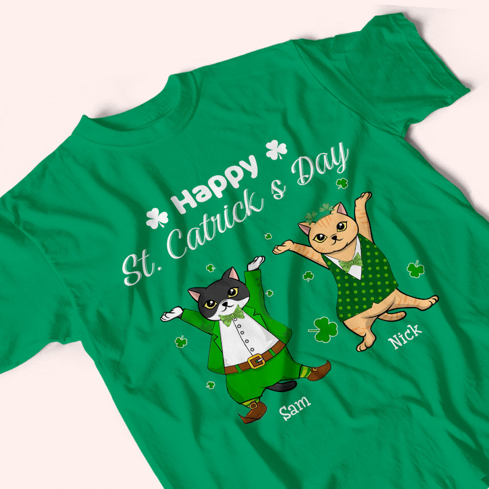 Cat Custom Shirt Happy St Catrick's Day Personalized Patricks Gift