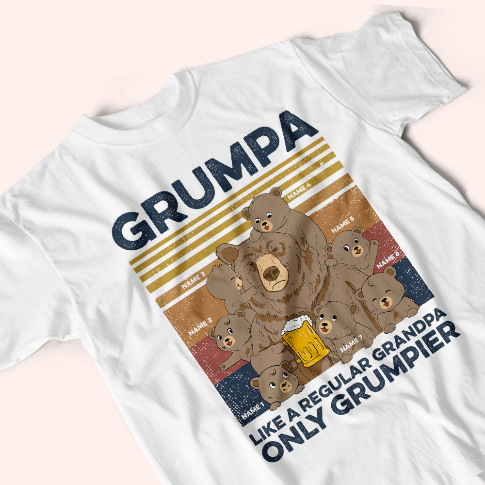 Grandpa Custom Shirt Grumpa Like A Regular Grandpa Only Grumpier Personalized Gift