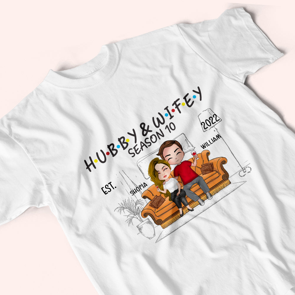 Married Couple Custom Shirt Hubbey & Wifey Personalized Gift