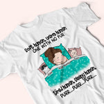 Cat Custom Shirt Soft Human Tired Human Sleepy Human Personalized Gift