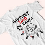 Dad Custom Shirt Happiest Dad On Earth Personalized Gift