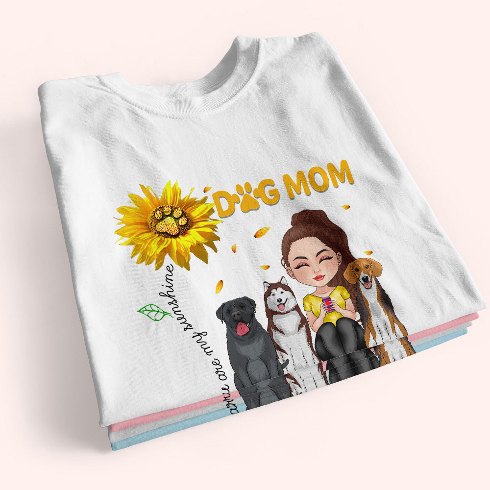 Dog Mom Custom Shirt You Are My Sunshine Sunflower Personalized Gift