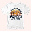 Dad Custom Shirt Losing My Mind One Kid At A Time Personalized Gift