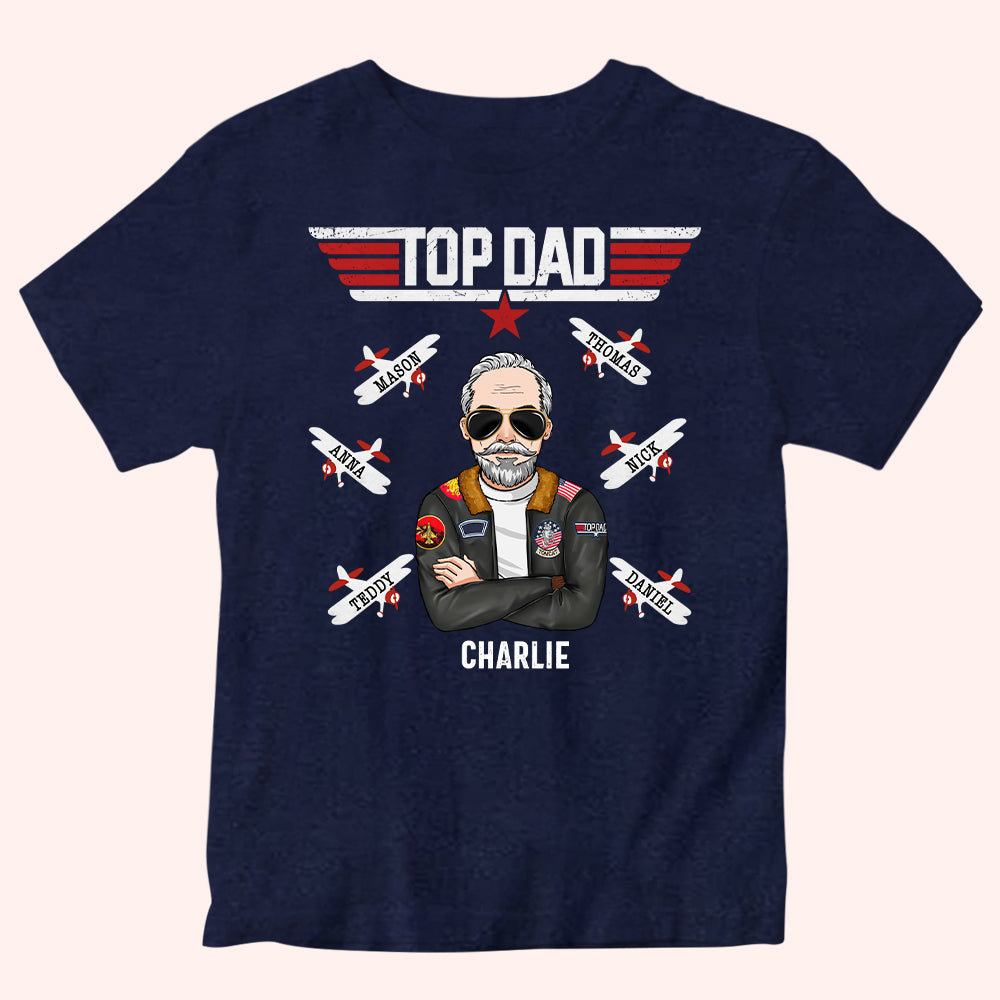 Dad Custom Shirt Top Dad To Helicopter Airplane Personalized Gift
