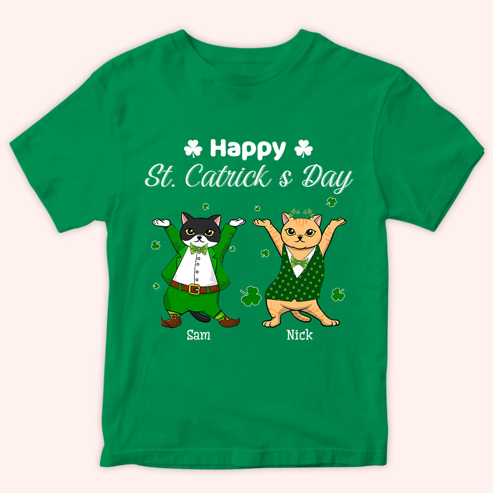 Cat Custom Shirt Happy St Catrick's Day Personalized Patricks Gift