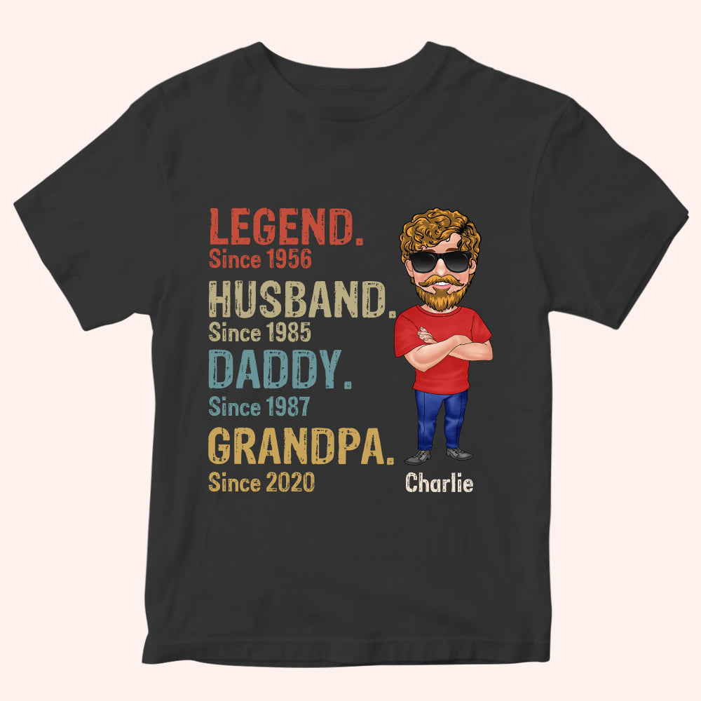 Dad Custom Shirt Legend Husband Daddy Personalized Gift