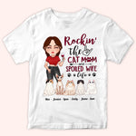 Cat Mom Custom Shirt Rockin The Spoiled Wife Life Personalized Gift