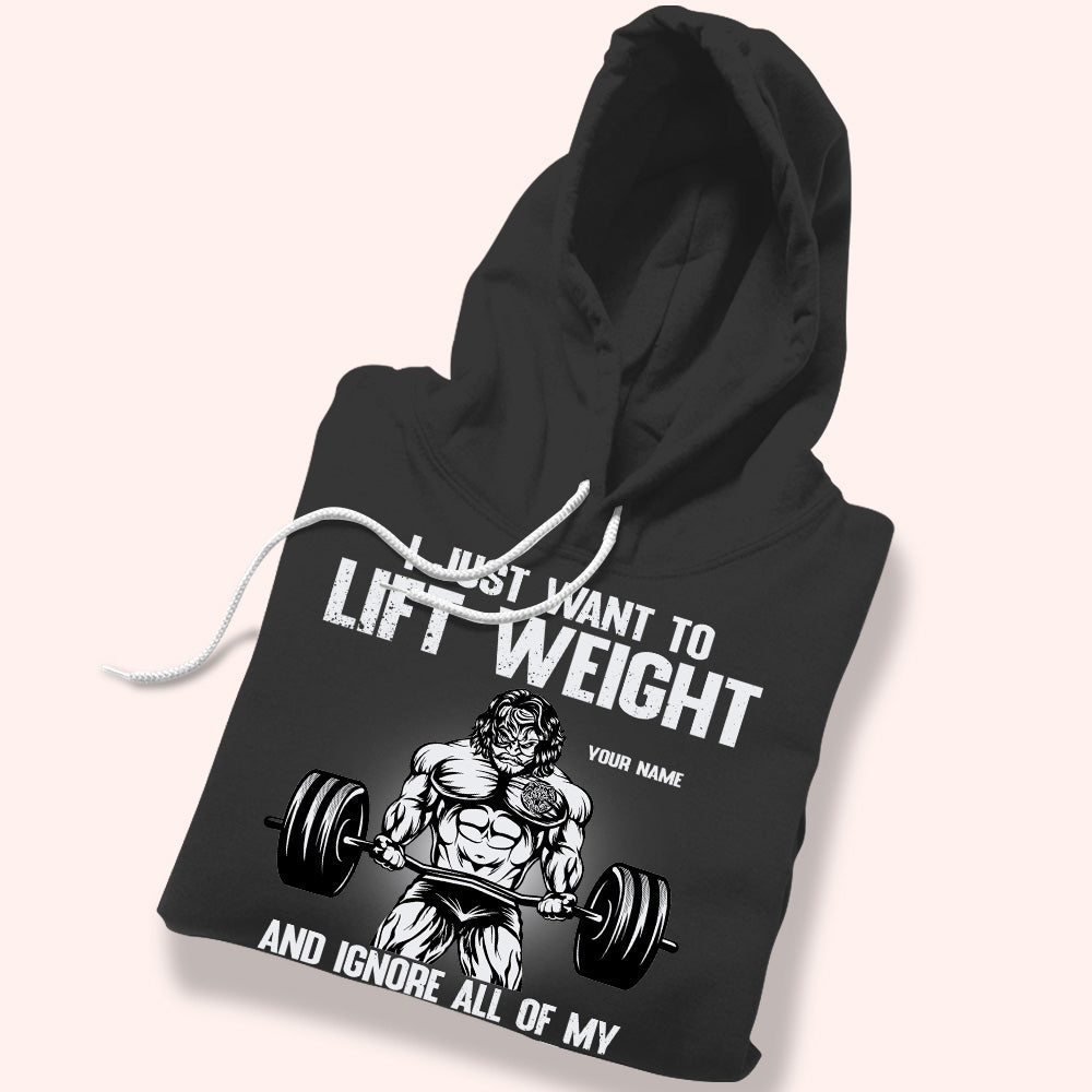 Gym Custom Shirt Lift Weight And Ignore All Of My Old Man Problems Personalized Gift For Dad Grandpa Husband