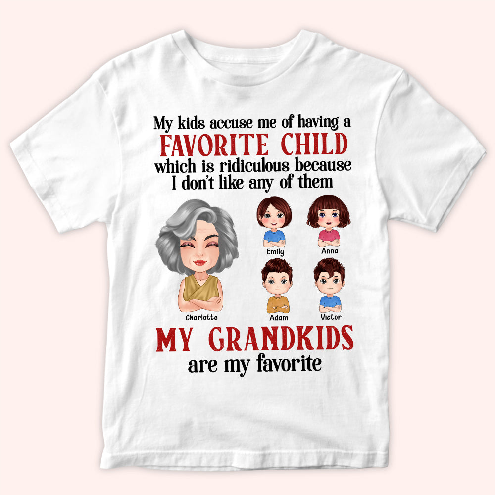Grandma Custom Shirt My Grandkids Are My Favorite Personalized Gift