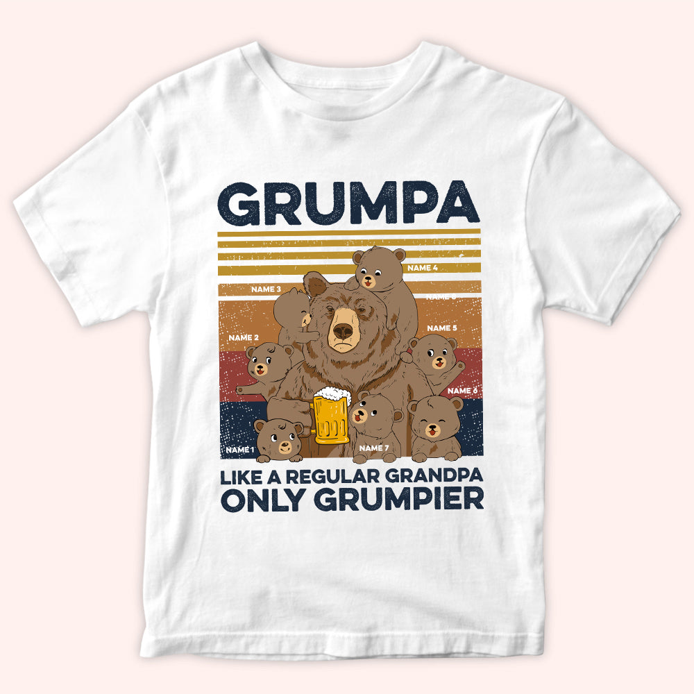 Grandpa Custom Shirt Grumpa Like A Regular Grandpa Only Grumpier Personalized Gift