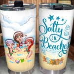 Bestie Custom Tumbler Salty Lil Beaches Personalized Gift