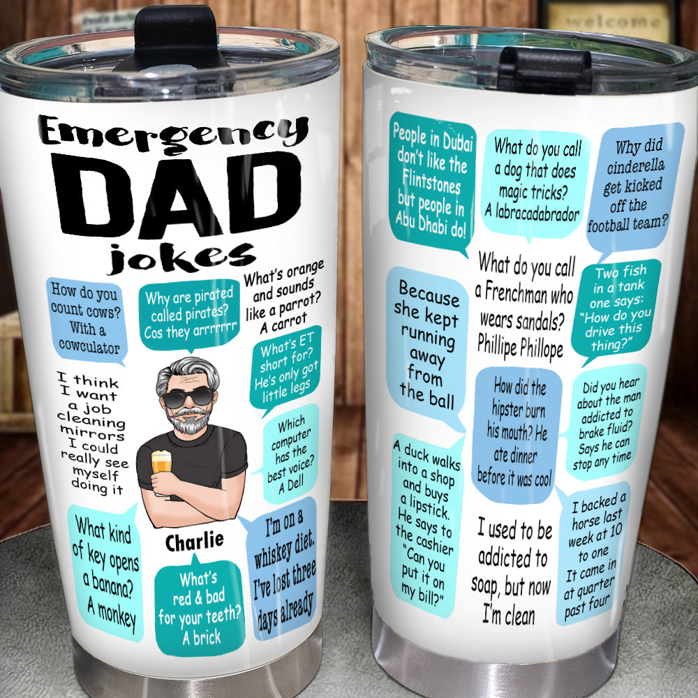 Dad Joke - Engraved Tumbler, Yeti Style Cup, Gift For Him