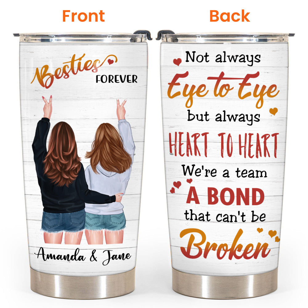 Bestie Custom Tumbler Besties Forever We're A Team Personalized Best Friend Gift