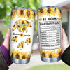 Mom Custom Tumbler No 1 Mum Nutrition Facts Personalized Gift For Mama Bear