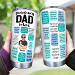 Dad Custom Tumbler Emergency Dad's Jokes Funny Father Personalized Gift