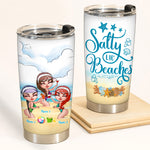 Bestie Custom Tumbler Salty Lil Beaches Personalized Gift