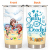 Bestie Custom Tumbler Salty Lil Beaches Personalized Gift