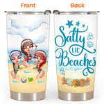 Bestie Custom Tumbler Salty Lil Beaches Personalized Gift