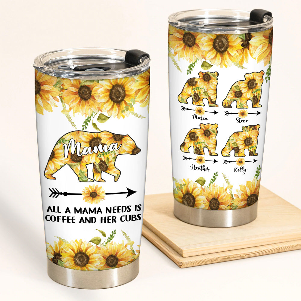 Mama Bear's Cubs Coffee Mug  Best Personalized Mugs for Mom