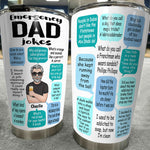 Dad Custom Tumbler Emergency Dad's Jokes Funny Father Personalized Gift