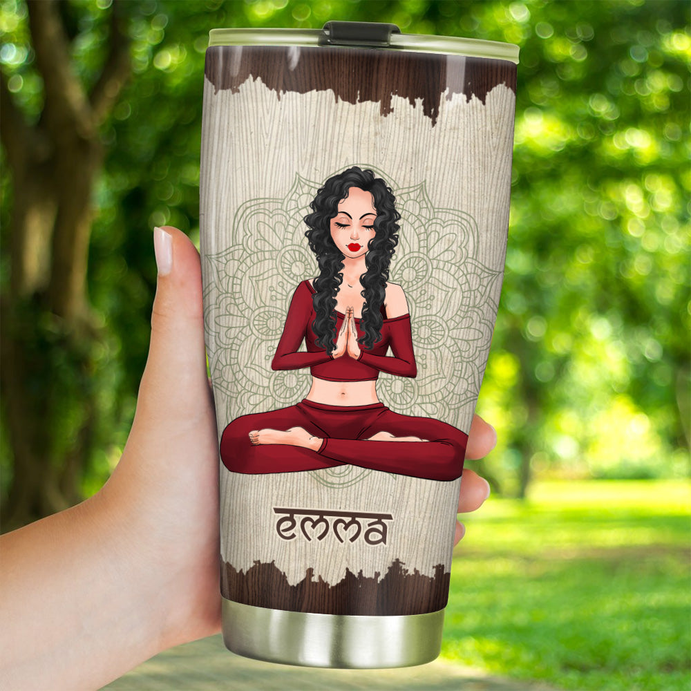 Yoga Custom Tumbler I Grew Up In The Wood Personalized Gift