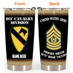 Army Veteran Custom Tumbler Proudly Served Personalized Gift