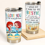 Mermaid Custom Tumbler Love You To The Ocean And Back Personalized Best Friend Gift