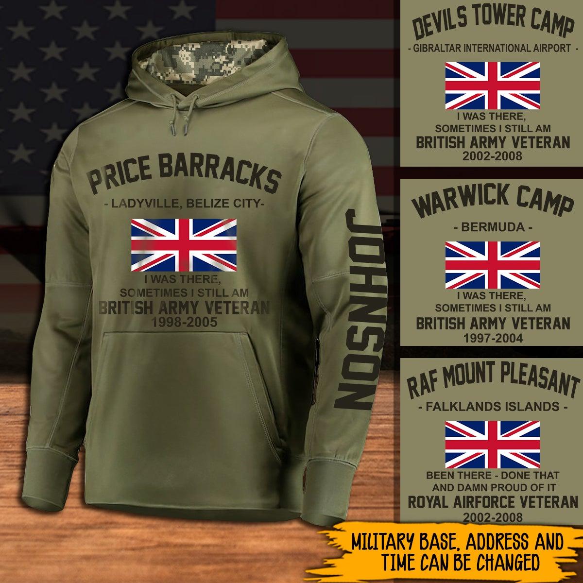 UK Veteran Custom Hoodie Served In Military Base Personalized Gift - PERSONAL84