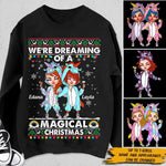 Unicorn Custom Sweater I'm Dreaming Of A Magical Christmas Personalized Gift - PERSONAL84