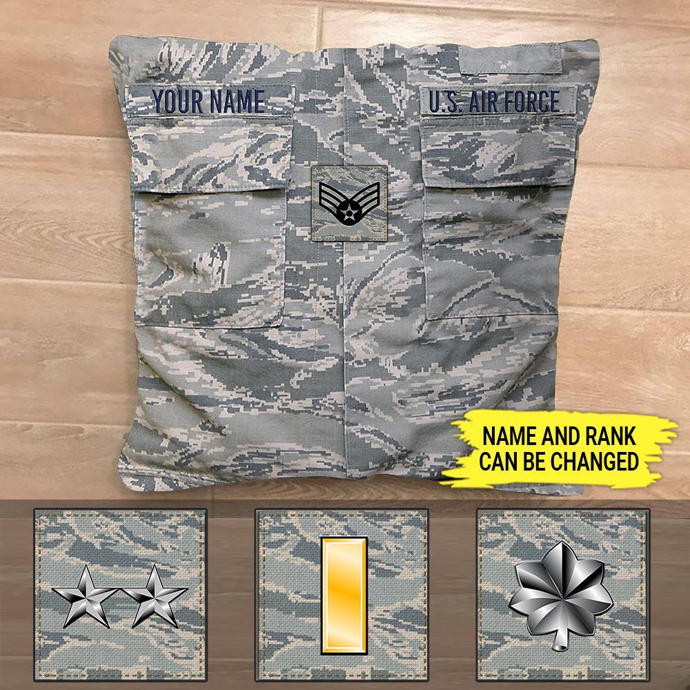 US Air Force Custom Pillow US. Air Force Blue Uniform Personalized Gift - PERSONAL84