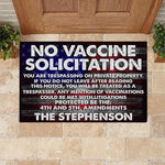 Vaccinated Custom Doortmat No Solicitation - PERSONAL84