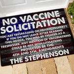 Vaccinated Custom Doortmat No Solicitation - PERSONAL84