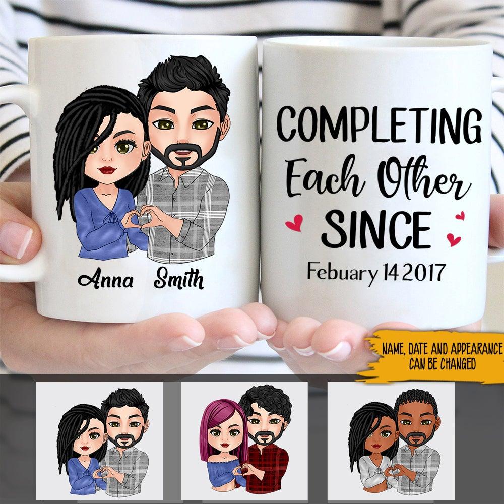 Valentine Gift Custom Mug Completing Each Other Since Personalized Anniversary Gift - PERSONAL84