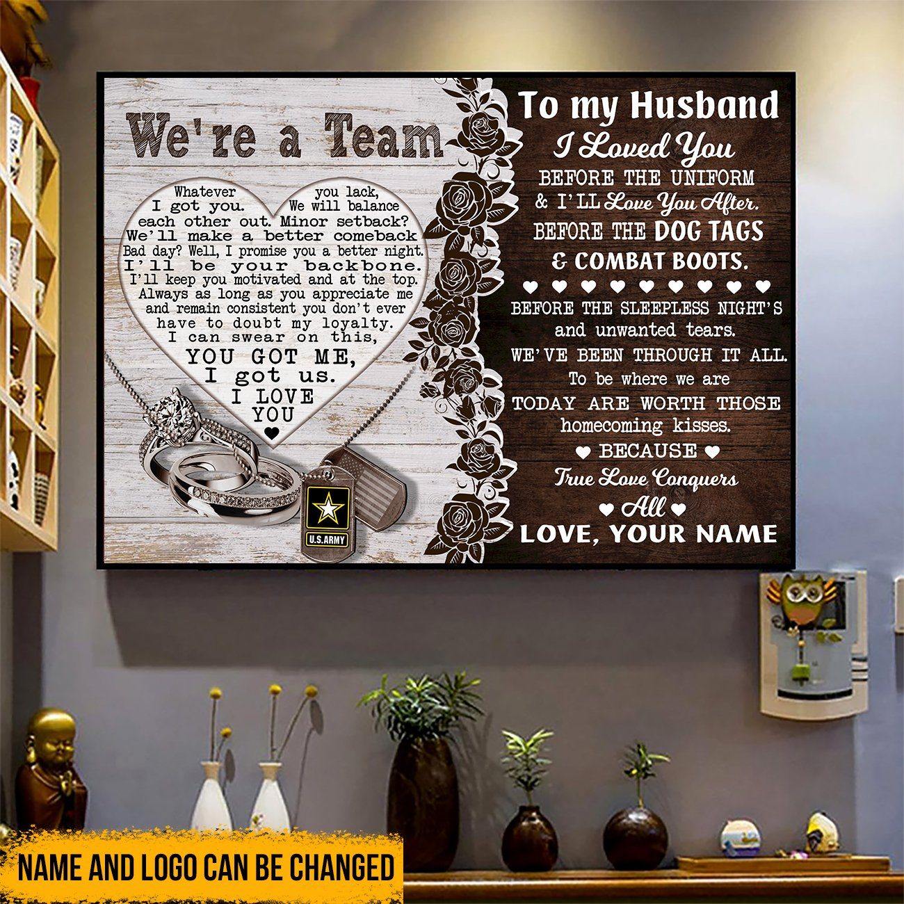 Veteran 2D Poster To My Husband Personalized Gift - PERSONAL84