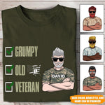 Veteran 2D shirt Grumpy Old Veteran Personalized Gift - PERSONAL84