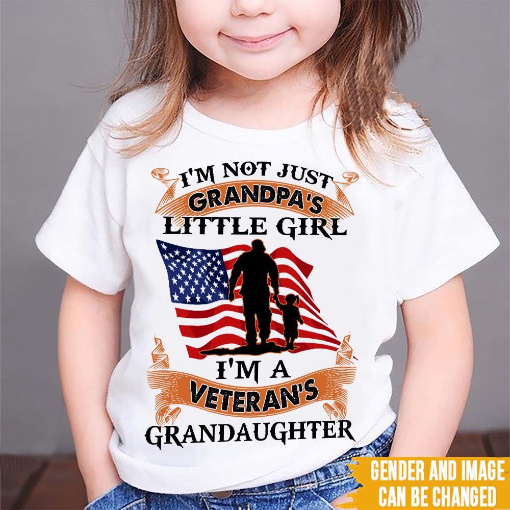 Veteran 2D Shirt I'm Not Just Grandpa's Little Girl Personalized Gift - PERSONAL84